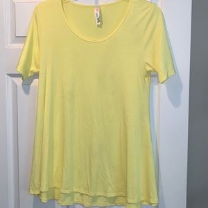 Lularoe solid yellow perfect t shirt small